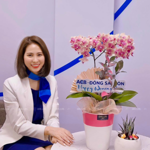 Chậu Lan Hồ Điệp Mini Hồng 2 Cành (M2-H1/02)