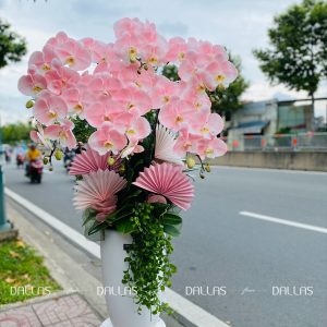 Chậu Lan Hồ Điệp Hồng Pastel 6 Cành (Đ6-NH1/01)