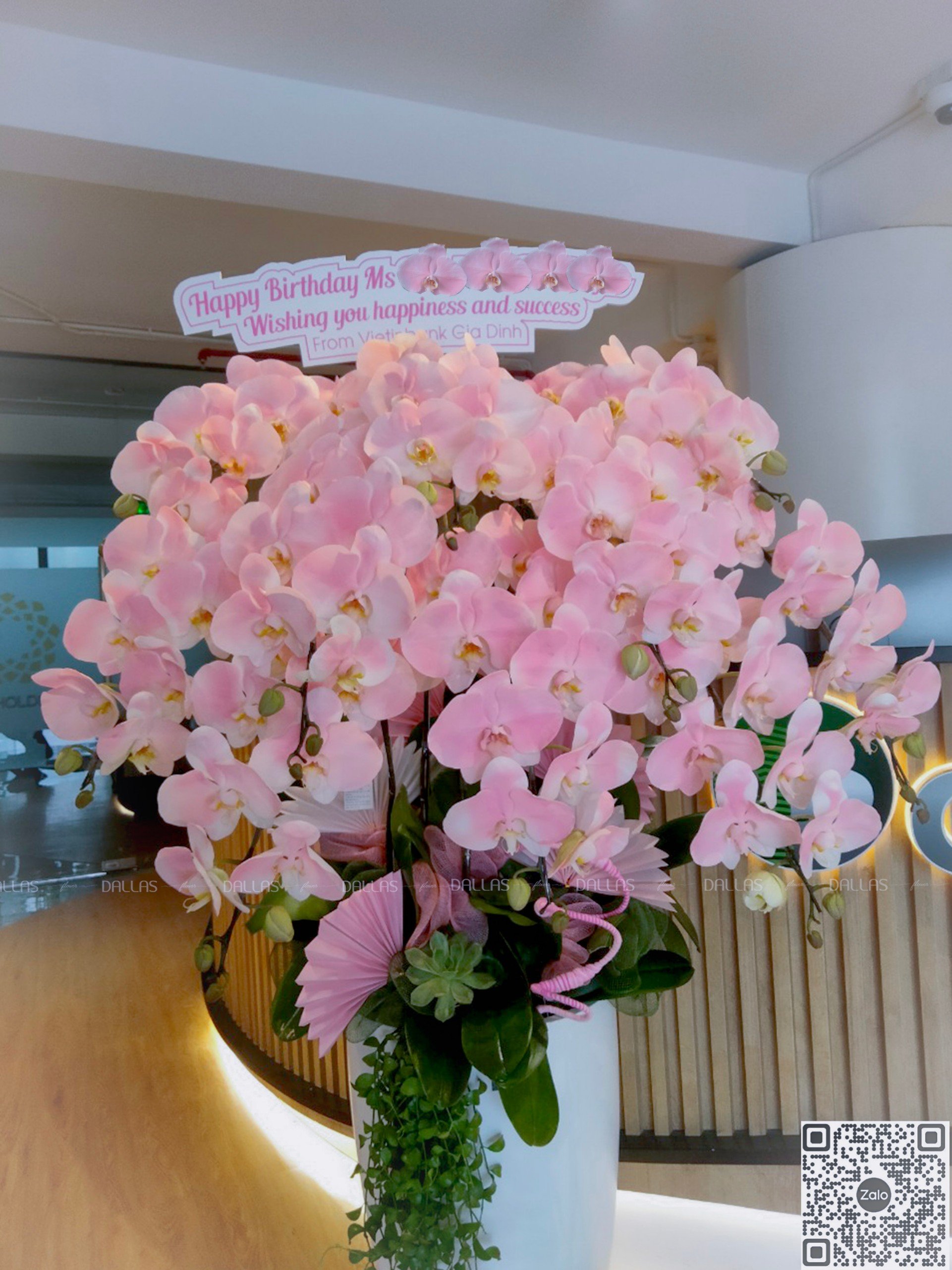 Chậu Lan Hồ Điệp Hồng Pastel 10 Cành (Đ10-NH1/01/CP) Chậu Lan Hồ Điệp Hồng Pastel 10 Cành (Đ10-NH1/01/CP)