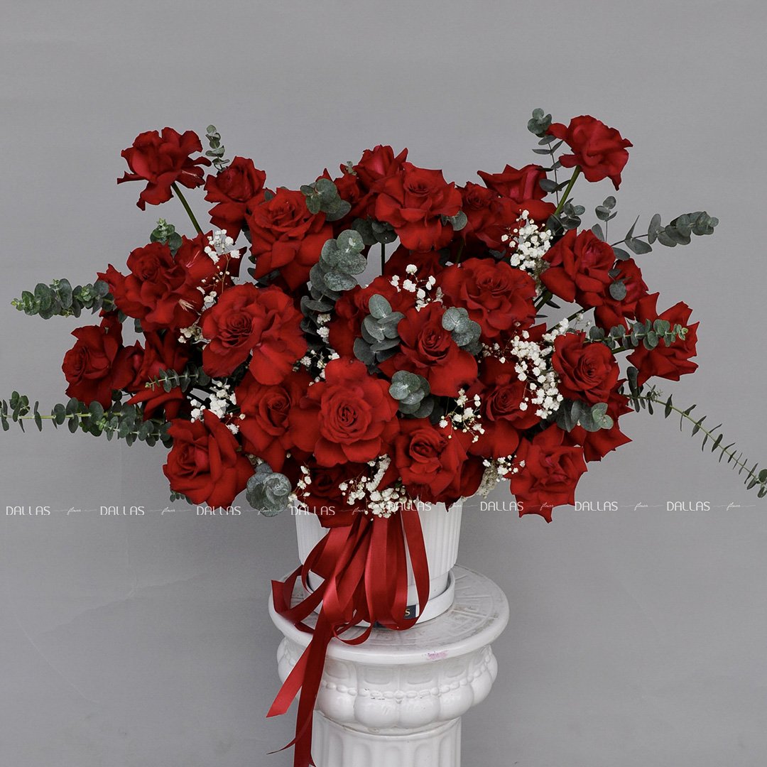 dallasflower-lanhodiep-Lẵng Hoa Hồng Chúc Mừng - L07 dallasflower-lanhodiep-Lẵng Hoa Hồng Chúc Mừng - L07