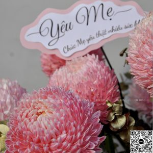 Lẵng Hoa Chúc Mừng Cúc Mẫu Đơn Cam - L022