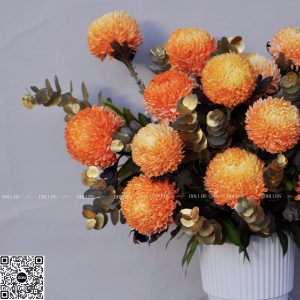 Dallas-Dallasflower-Lẵng Hoa Chúc Mừng Cúc Mẫu Đơn Cam - L021