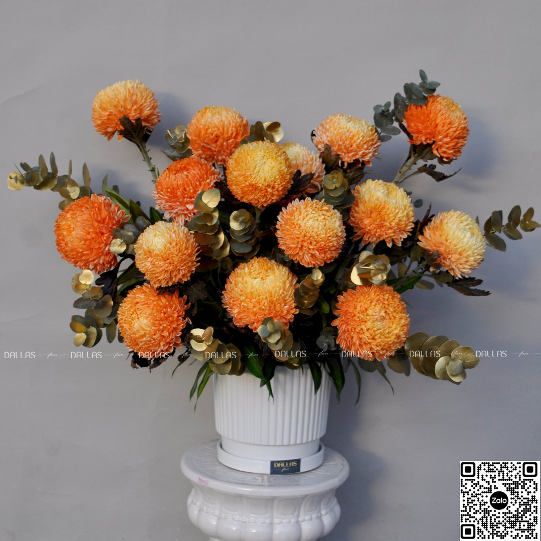 Dallas-Dallasflower-Lẵng Hoa Chúc Mừng Cúc Mẫu Đơn Cam - L021 Dallas-Dallasflower-Lẵng Hoa Chúc Mừng Cúc Mẫu Đơn Cam - L021