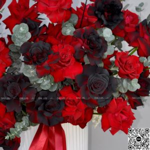 dallasflower-lanhodiep-hoakhaitruong-Lẵng Hoa Hồng Chúc Mừng - L019