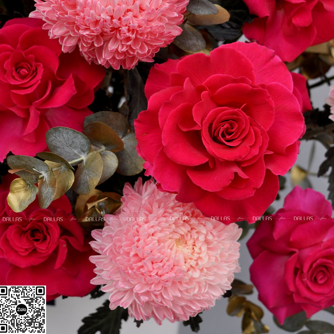 Dallas-Dallasflower-Lẵng Hoa Chúc Mừng Cúc Mẫu Đơn và Hoa Hồng Pink Floyd - L005 Dallas-Dallasflower-Lẵng Hoa Chúc Mừng Cúc Mẫu Đơn và Hoa Hồng Pink Floyd - L005
