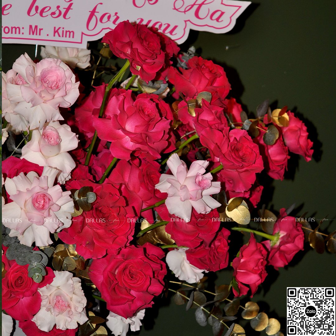 Dallasflower-lanhodiep-Lẵng Hoa Hồng Chúc Mừng - L014 Dallasflower-lanhodiep-Lẵng Hoa Hồng Chúc Mừng - L014