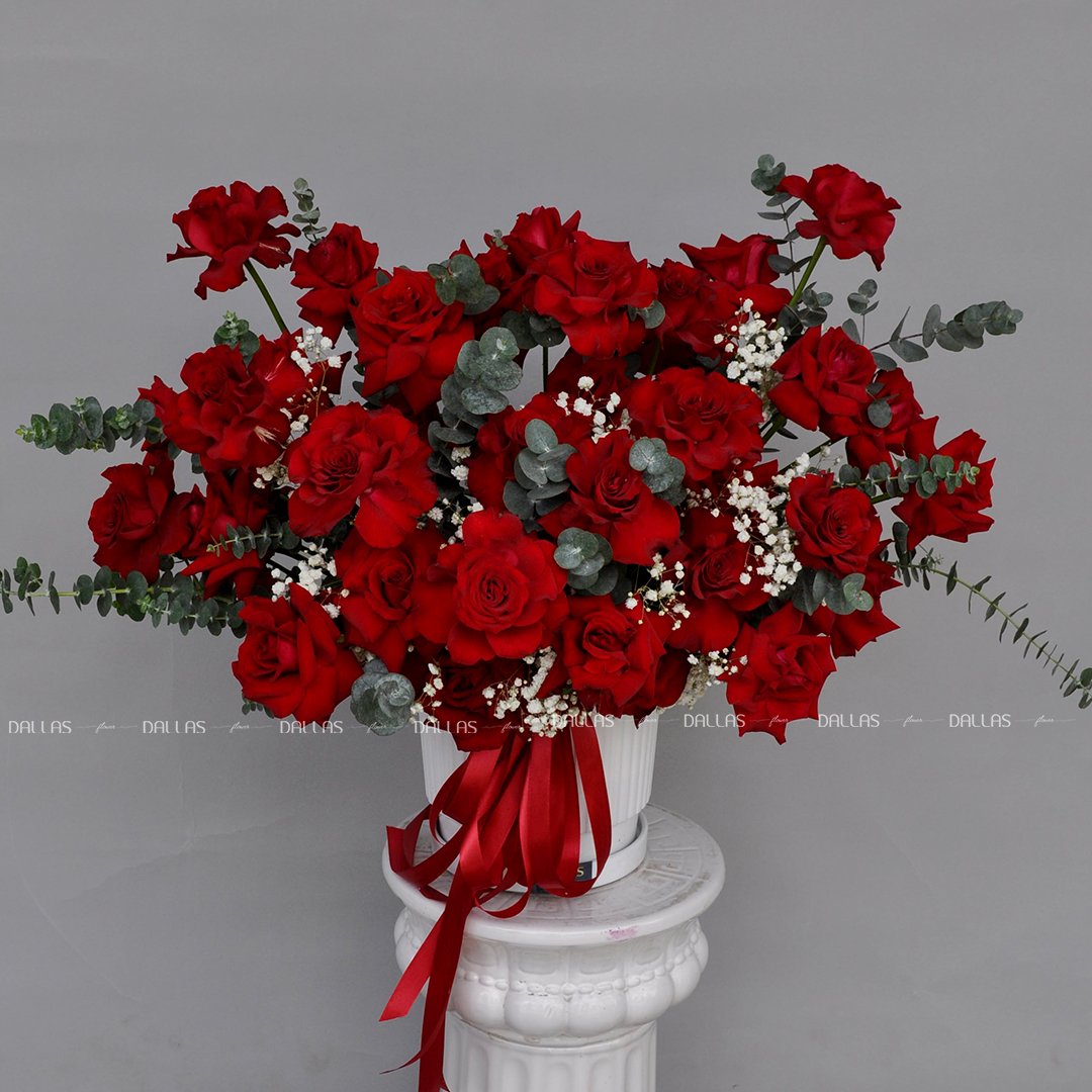 dallasflower-lanhodiep-Lẵng Hoa Hồng Chúc Mừng - L07 dallasflower-lanhodiep-Lẵng Hoa Hồng Chúc Mừng - L07