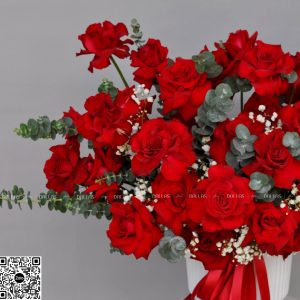 dallasflower-lanhodiep-Lẵng Hoa Hồng Chúc Mừng - L07