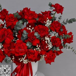 dallasflower-lanhodiep-Lẵng Hoa Hồng Chúc Mừng - L07
