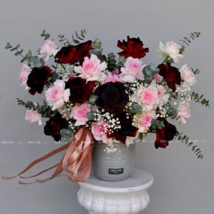 Dallasflower-lanhodiep-Lẵng Hoa Hồng Chúc Mừng - L010