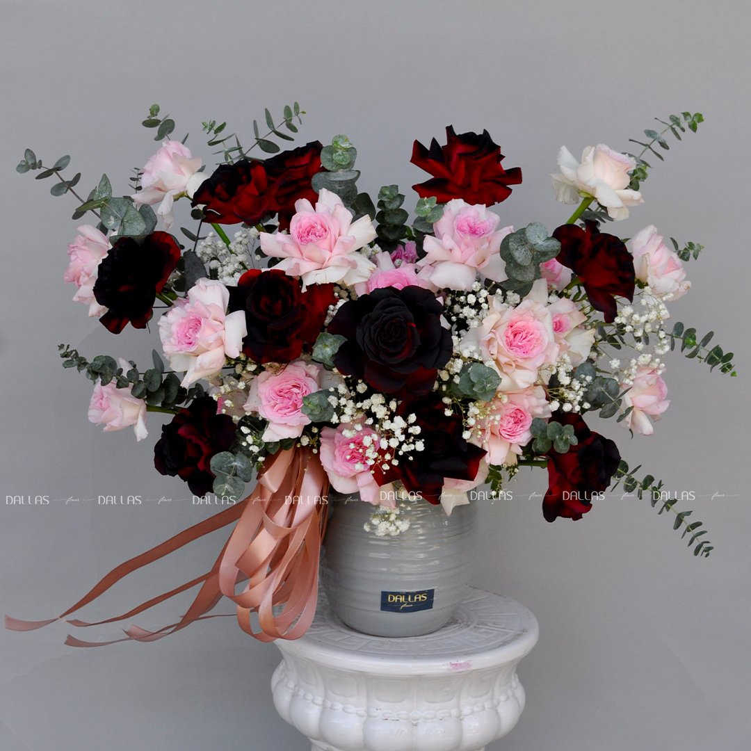 Dallasflower-lanhodiep-Lẵng Hoa Hồng Chúc Mừng - L010 Dallasflower-lanhodiep-Lẵng Hoa Hồng Chúc Mừng - L010