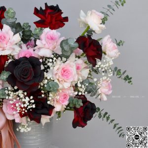 Dallasflower-lanhodiep-Lẵng Hoa Hồng Chúc Mừng - L010