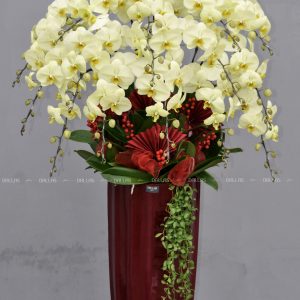 Chậu Hoa Lan Hồ Điệp Xanh Táo 15 Cành (Đ15-XT1/02/CP)