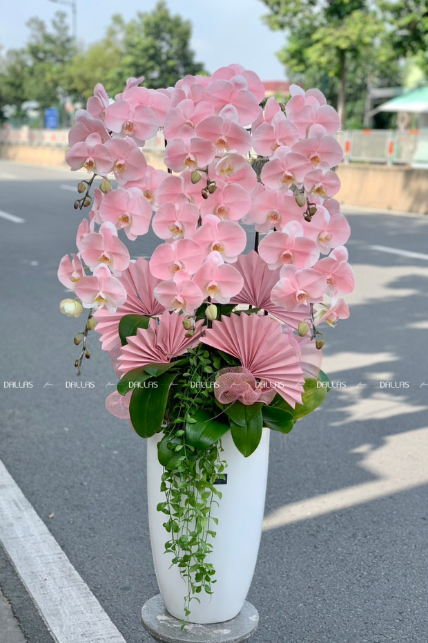 Chậu Lan Hồ Điệp Hồng Pastel Signature 6 Cành (Đ6-NH1/02) Chậu Lan Hồ Điệp Hồng Pastel Signature 6 Cành (Đ6-NH1/02)