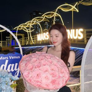 Bó Hoa Hồng Ohara Hồng 55 Bông (B12-55)