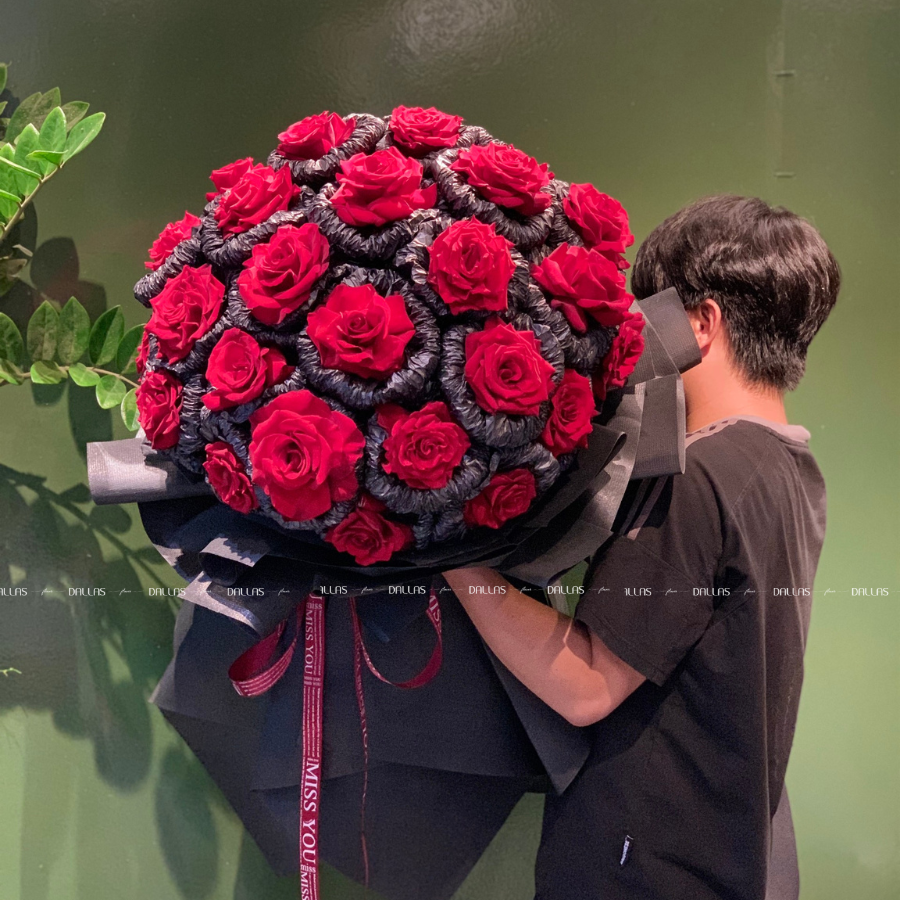 Bó Hoa Hồng Đỏ Siêu To -(B02/30) Bó Hoa Hồng Đỏ Ecuador 30 Bông Siêu To -(B02/30)