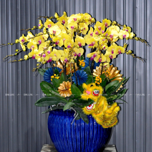 Chậu Lan Hồ Điệp Trang Trí Chủ Đề Trung Thu - 20 cành (Đ20-V1/01)