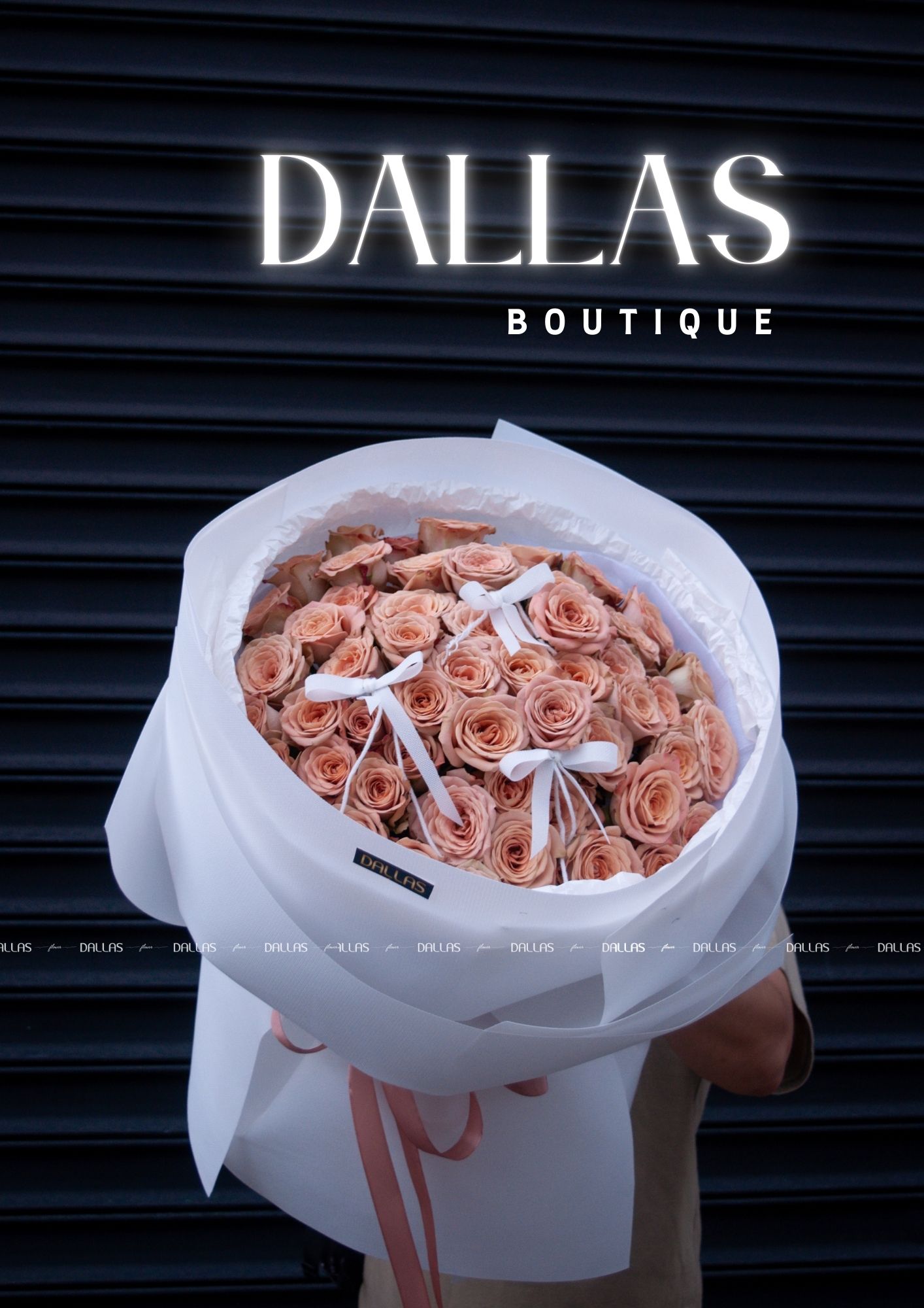 Bó Hoa Hồng Cappuccino 55 Bông (B10-55) Bó Hoa Hồng Cappuccino 55 Bông (B10-55)