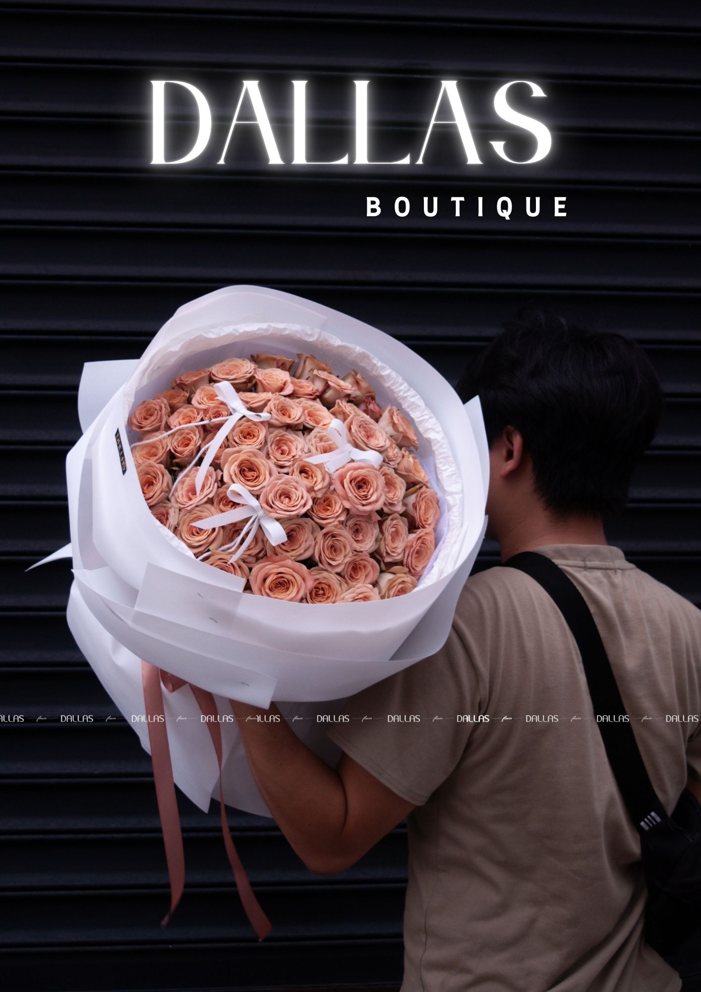 Bó Hoa Hồng Cappuccino 55 Bông (B10-55) Bó Hoa Hồng Cappuccino 55 Bông (B10-55)