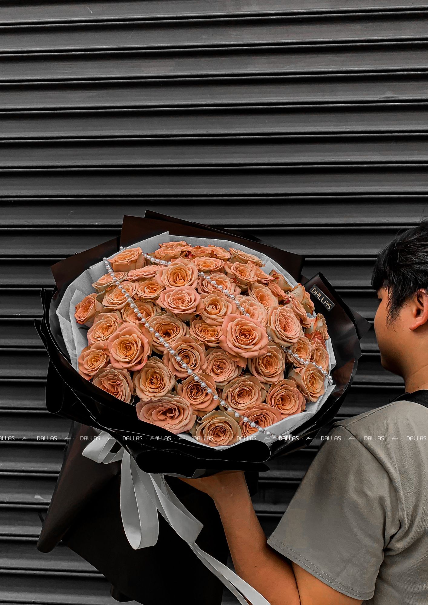 Bó Hoa Hồng Cappuccino 55 Bông (B09-55) Bó Hoa Hồng Cappuccino 55 Bông (B09-55)