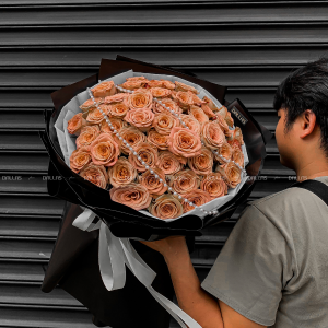 Bó Hoa Hồng Cappuccino 55 Bông (B09-55)